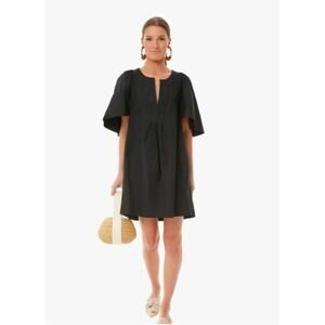 Tuckernuck POMANDER PLACE Black Finley oversized Flutter sleeve Dress size S